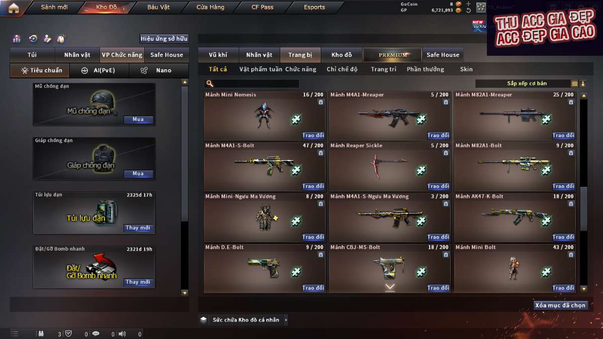 shop acc cf uy tin gia re
